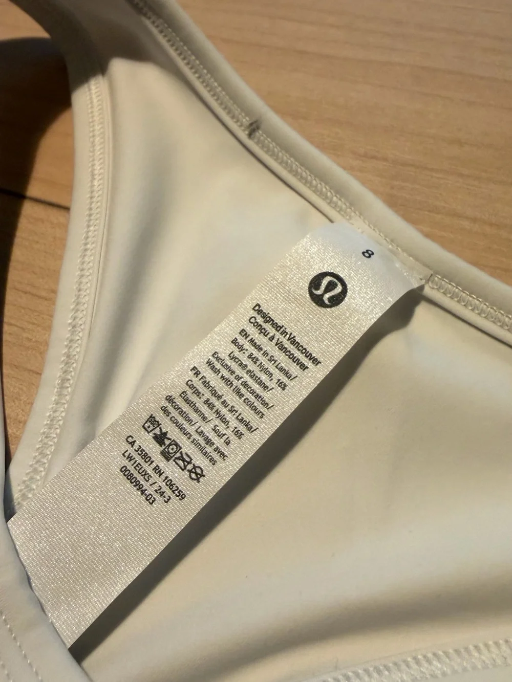 Lululemon White High-Neck Athletic Tank Top NWT - Size 8